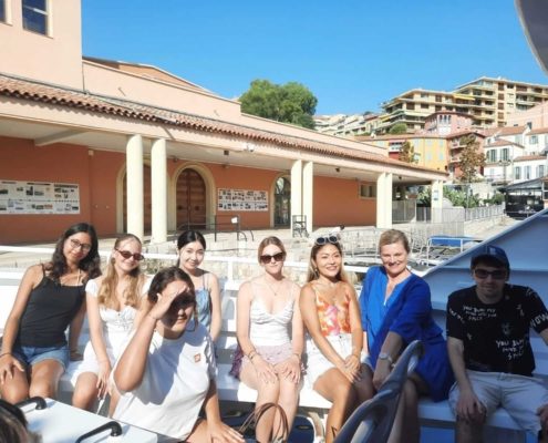 french student on a boat in nice